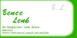 bence lenk business card